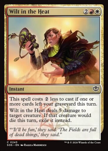 Secrets of Strixhaven - 243 - Wilt in the Heat - Common - WR - Foil (Front)