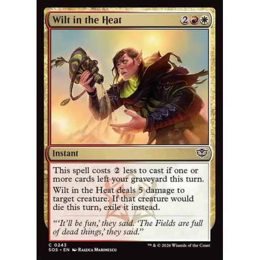 Secrets of Strixhaven - 243 - Wilt in the Heat - Common - WR - Foil (Front)