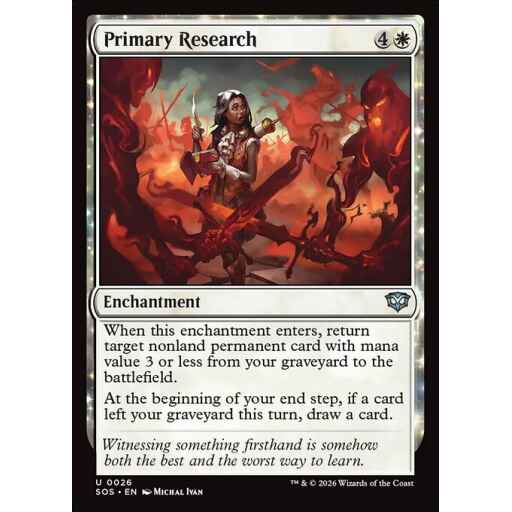 Secrets of Strixhaven - 26 - Primary Research - Uncommon - W - Non-foil (Front)