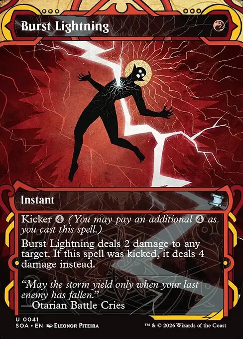 Secrets of Strixhaven Mystical Archive - 41 - Burst Lightning - Uncommon - R - Non-foil (Front)