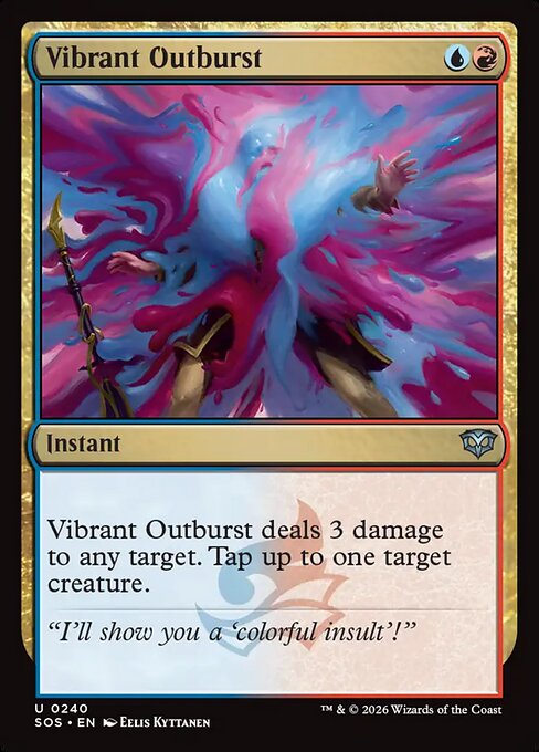 Secrets of Strixhaven - 240 - Vibrant Outburst - Uncommon - UR - Foil (Front)