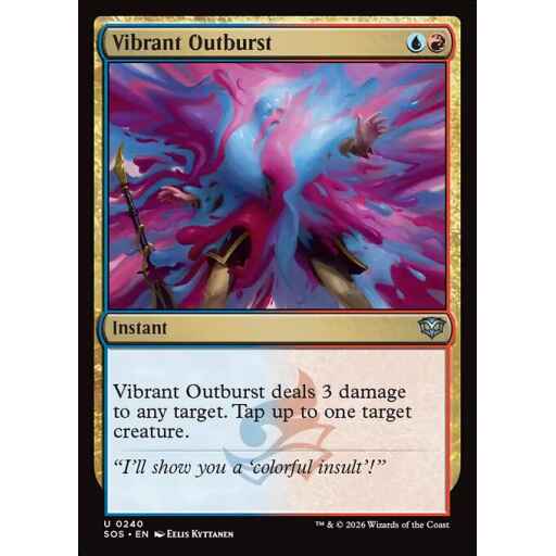 Secrets of Strixhaven - 240 - Vibrant Outburst - Uncommon - UR - Non-foil (Front)