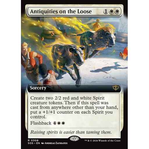 Secrets of Strixhaven - 308 - Antiquities on the Loose - Rare - W - Non-foil (Front)