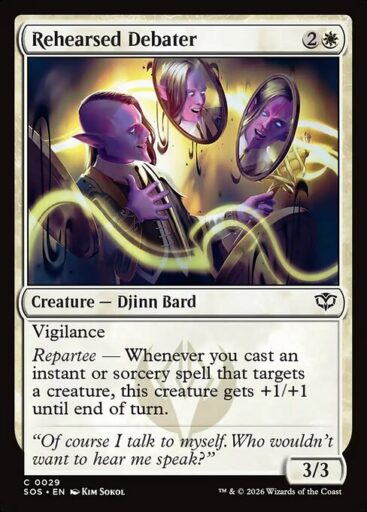 Secrets of Strixhaven - 29 - Rehearsed Debater - Common - W - Foil (Front)