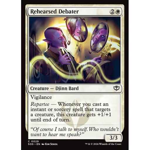 Secrets of Strixhaven - 29 - Rehearsed Debater - Common - W - Non-foil (Front)