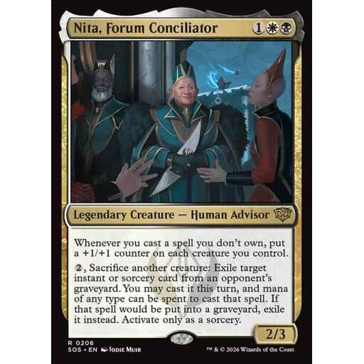 Secrets of Strixhaven - 206 - Nita, Forum Conciliator - Rare - WB - Non-foil (Front)
