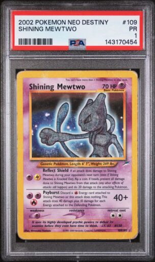PSA 1 Poor - 2002 Pokemon Neo Destiny Shining Mewtwo #109