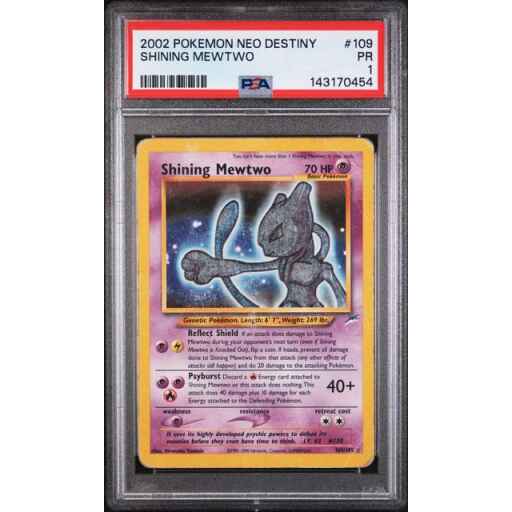 PSA 1 Poor - 2002 Pokemon Neo Destiny Shining Mewtwo #109