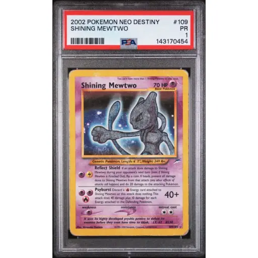 PSA 1 Poor - 2002 Pokemon Neo Destiny Shining Mewtwo #109