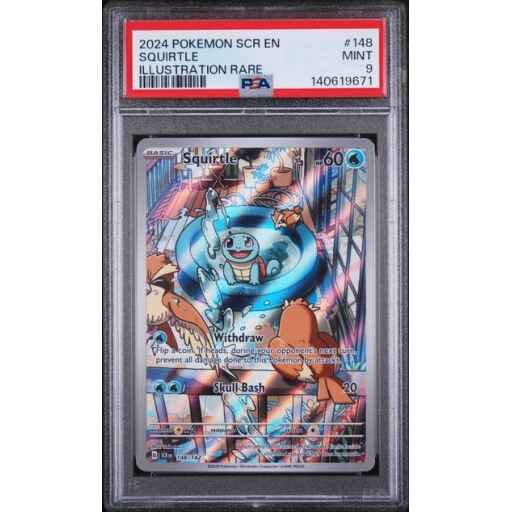 PSA 9 Mint - 2024 Pokemon Stellar Crown Squirtle #148