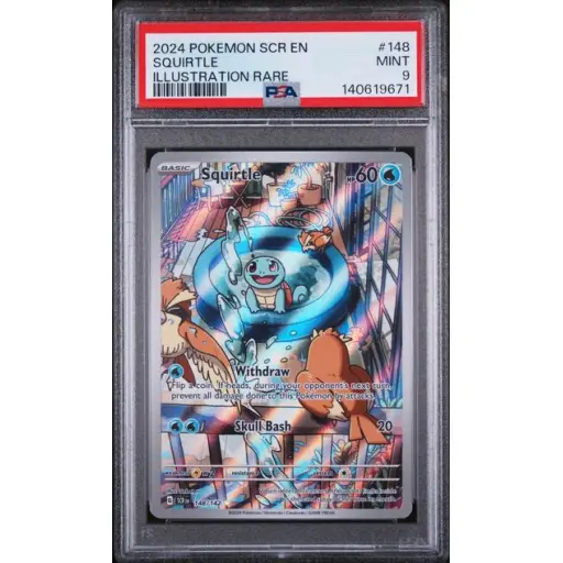 PSA 9 Mint - 2024 Pokemon Stellar Crown Squirtle #148