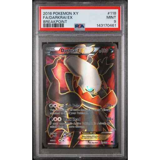 PSA 9 Mint - 2016 Pokemon XY Breakpoint Darkrai EX #118