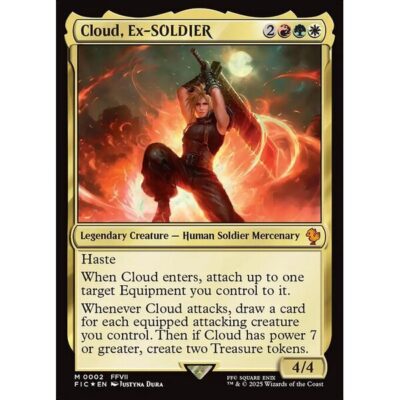 Final Fantasy Commander - 2 - Cloud, Ex-SOLDIER - Mythic - Multi - Foil (Front)