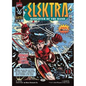 Marvel Super Heroes - 395 - Elektra, Daughter of the Hand - Rare - B - Foil (Front)