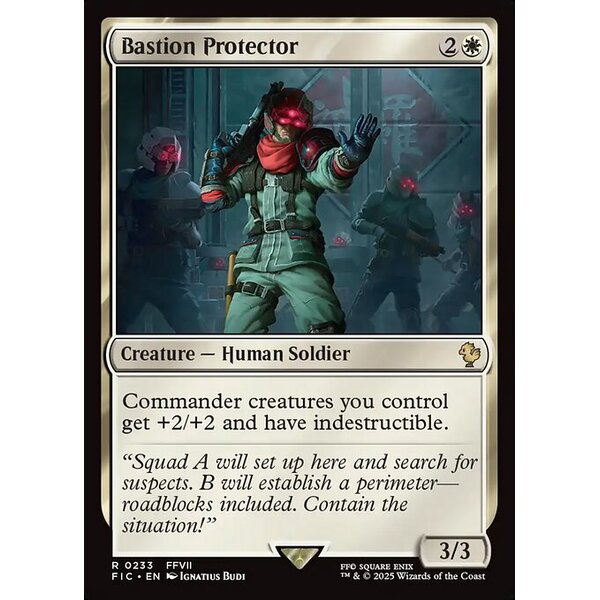 Final Fantasy Commander - 233 - Bastion Protector - Rare - W - Non-foil (Front)