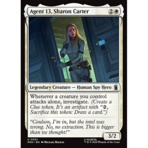 Marvel Super Heroes - 1 - Agent 13, Sharon Carter - Uncommon - W - Non-foil (Front)
