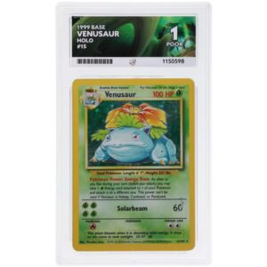 ACE 1 Poor - 1999 Pokemon Base Venusaur #15/102