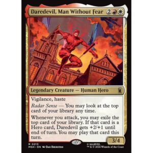 Marvel Super Heroes - 213 - Daredevil, Man Without Fear - Rare - WR - Non-foil (Front)