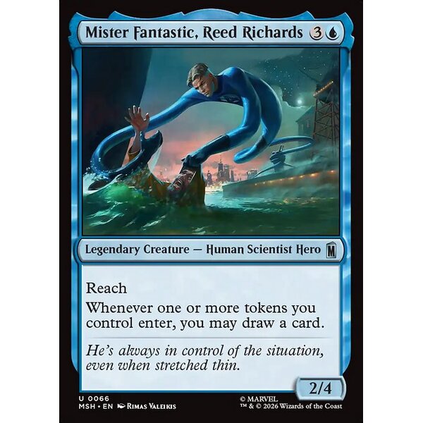 Marvel Super Heroes - 66 - Mister Fantastic, Reed Richards - Uncommon - U - Non-foil (Front)