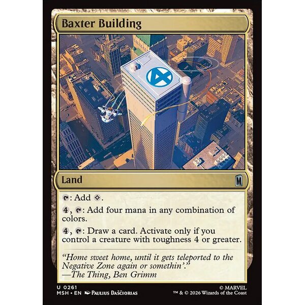 Marvel Super Heroes - 261 - Baxter Building - Uncommon - C - Foil (Front)