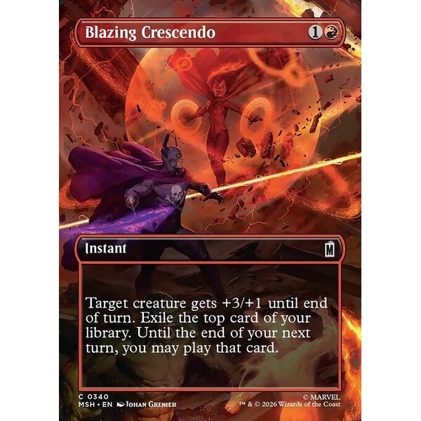 Marvel Super Heroes - 340 - Blazing Crescendo - Common - R - Non-foil (Front)