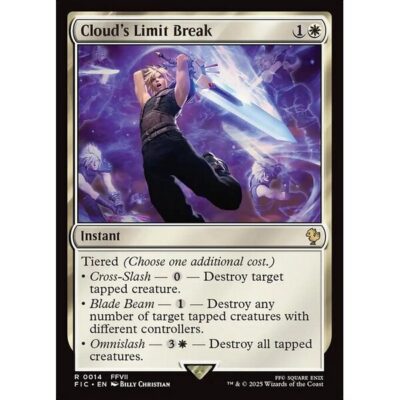 Final Fantasy Commander - 14 - Cloud's Limit Break - Rare - W - Non-foil (Front)