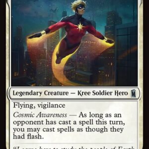 Marvel Super Heroes - 12 - Captain Mar-Vell, Space-Born - Uncommon - W - Foil (Front)