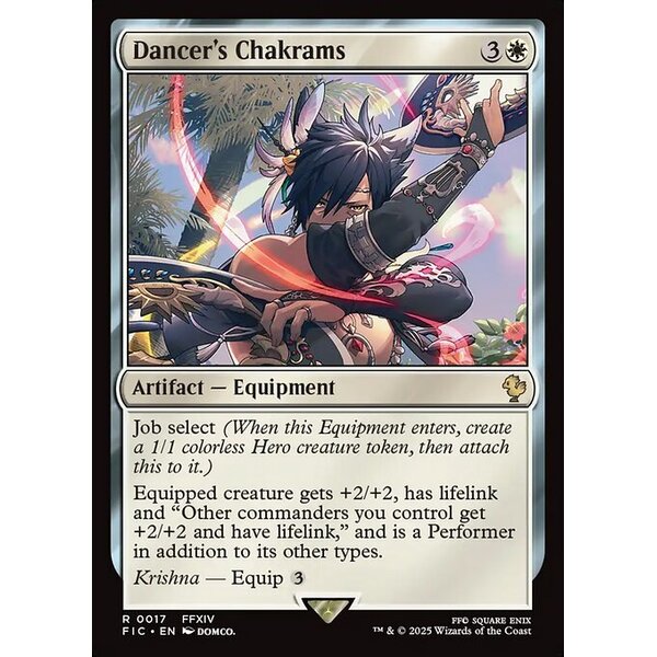 Final Fantasy Commander - 17 - Dancer's Chakrams - Rare - W - Non-foil (Front)