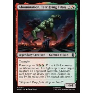 Marvel Super Heroes - 198 - Abomination, Terrifying Titan - Uncommon - RG - Non-foil (Front)