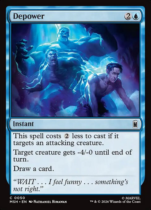 Marvel Super Heroes - 50 - Depower - Common - U - Foil (Front)
