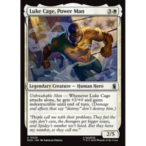 Marvel Super Heroes - 20 - Luke Cage, Power Man - Uncommon - W - Non-foil (Front)