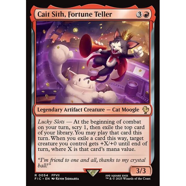 Final Fantasy Commander - 54 - Cait Sith, Fortune Teller - Rare - R - Non-foil (Front)