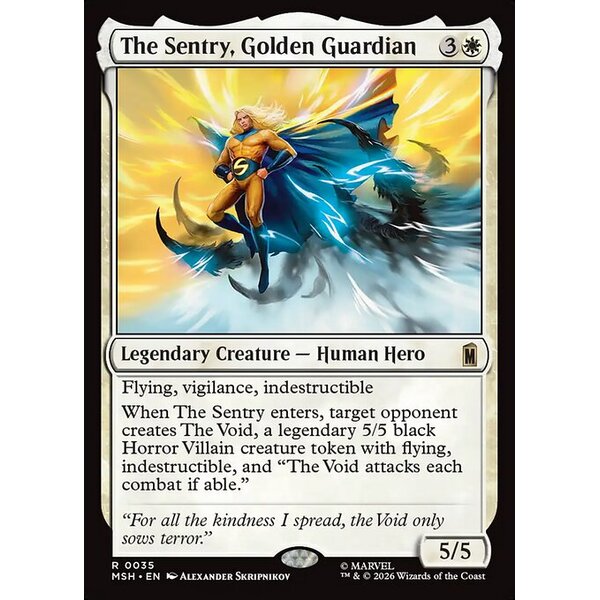 Marvel Super Heroes - 35 - The Sentry, Golden Guardian - Rare - W - Non-foil (Front)