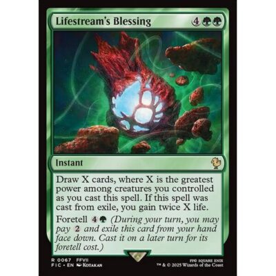 Final Fantasy Commander - 67 - Lifestream's Blessing - Rare - G - Non-foil (Front)
