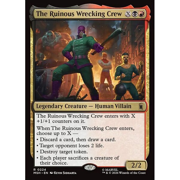 Marvel Super Heroes - 224 - The Ruinous Wrecking Crew - Rare - BR - Non-foil (Front)