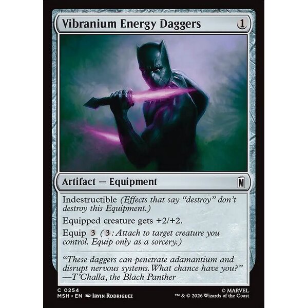 Marvel Super Heroes - 254 - Vibranium Energy Daggers - Common - C - Non-foil (Front)