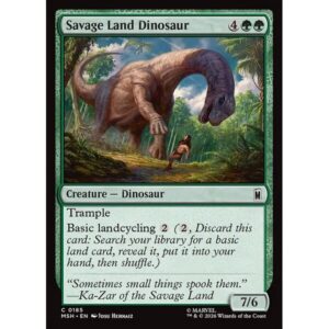 Marvel Super Heroes - 185 - Savage Land Dinosaur - Common - G - Foil (Front)