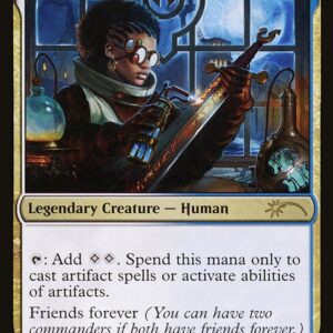 Universes Within - 5 - Hargilde, Kindly Runechanter - Rare - WU - Non-foil (Front)