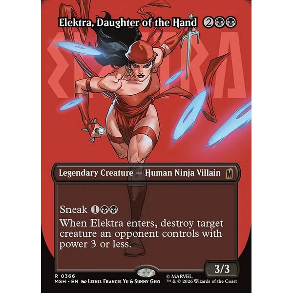 Marvel Super Heroes - 366 - Elektra, Daughter of the Hand - Rare - B - Non-foil (Front)