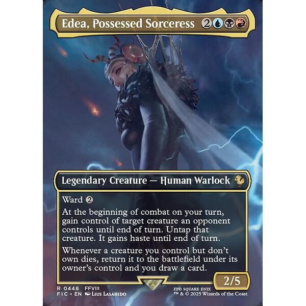 Final Fantasy Commander - 448 - Edea, Possessed Sorceress - Rare - Multi - Foil (Front)