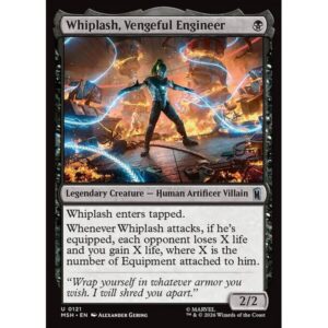 Marvel Super Heroes - 121 - Whiplash, Vengeful Engineer - Uncommon - B - Non-foil (Front)