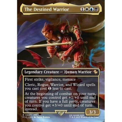 Final Fantasy Commander - 443 - The Destined Warrior - Rare - Multi - Foil (Front)