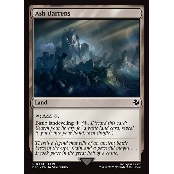 Final Fantasy Commander - 374 - Ash Barrens - Common - C - Non-foil (Front)