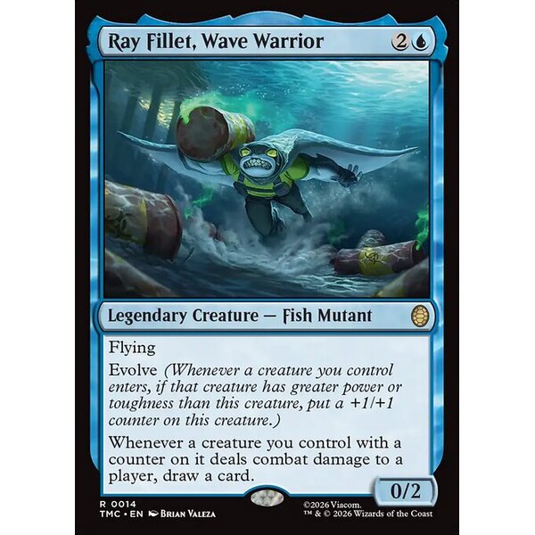 Teenage Mutant Ninja Turtles Eternal - 14 - Ray Fillet, Wave Warrior - Rare - U - Non-foil (Front)
