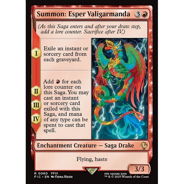 Final Fantasy Commander - 60 - Summon: Esper Valigarmanda - Rare - R - Non-foil (Front)