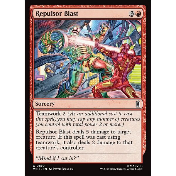 Marvel Super Heroes - 150 - Repulsor Blast - Common - R - Non-foil (Front)