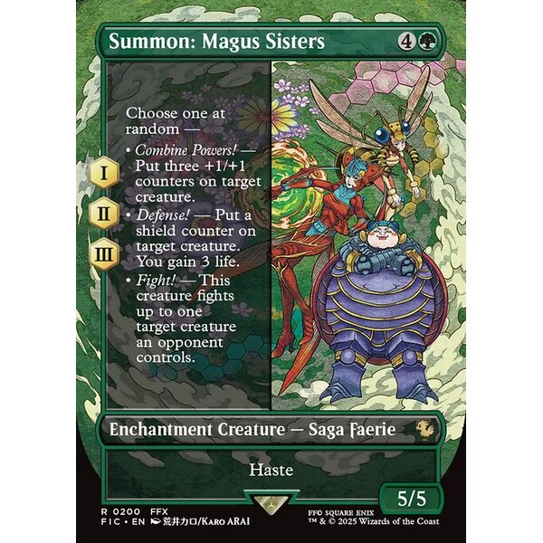 Final Fantasy Commander - 200 - Summon: Magus Sisters - Rare - G - Non-foil (Front)