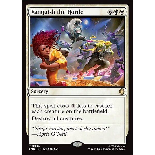 Teenage Mutant Ninja Turtles Eternal - 45 - Vanquish the Horde - Rare - W - Non-foil (Front)