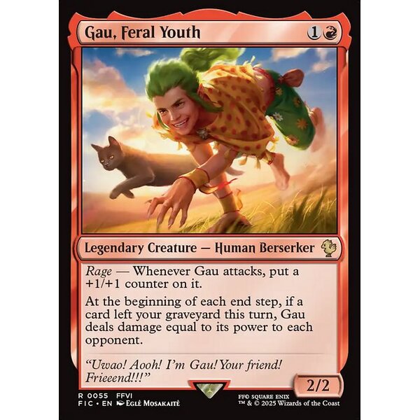 Final Fantasy Commander - 55 - Gau, Feral Youth - Rare - R - Non-foil (Front)
