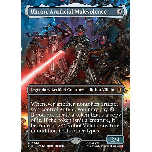 Marvel Super Heroes - 344 - Ultron, Artificial Malevolence - Mythic - C - Non-foil (Front)